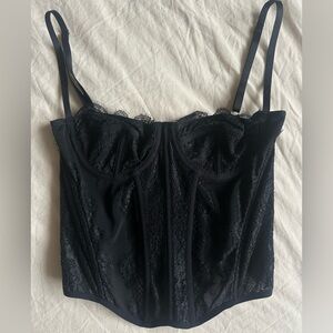 Black Lace Corset Top